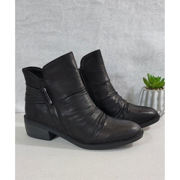 Baretraps Womens Black Sazzie Ankle‎ Booties Leather Upper Size Zip Size 7M NEW - Picture 5 of 13